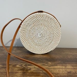 Round Rattan Crossbody